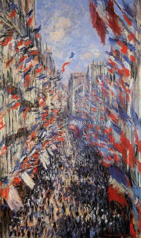 Rue Montorgeuil 30th of June 1878 - 克劳德·莫奈